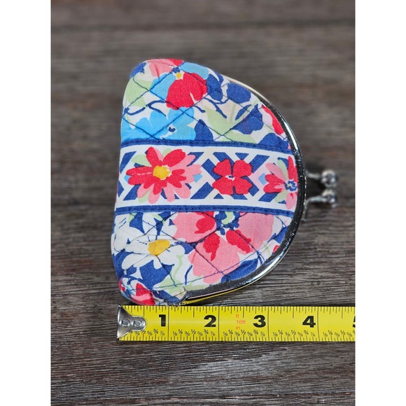 Vera Bradley Floral Coin Purse Kiss Lock Clutch 4x5 - Picture 4 of 15